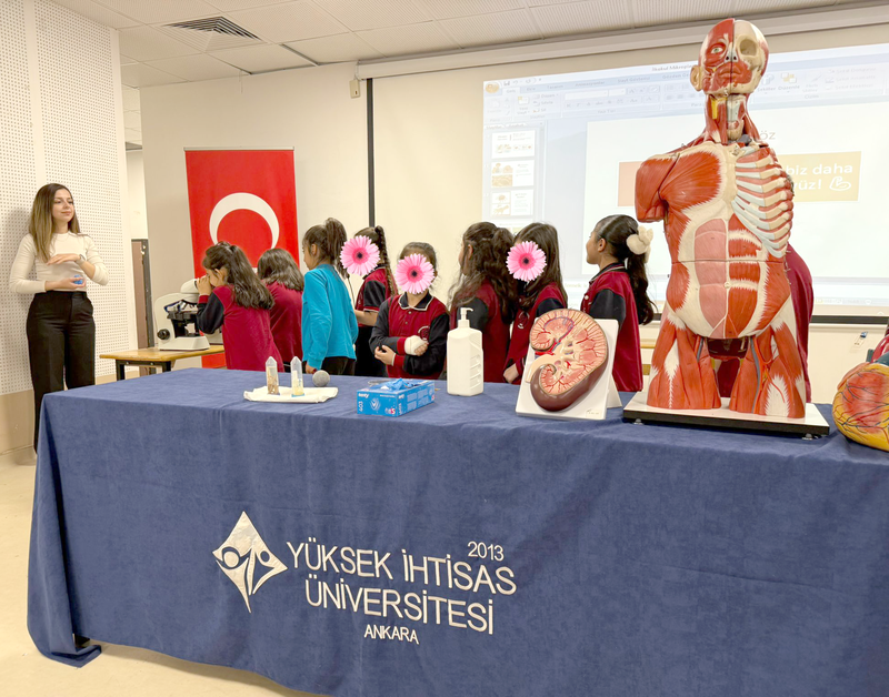 Yüksek İhtisas Üniversitesi - Üniversitemiz Toplumsal Katkı Koordinatörlüğü ve Keçiören İlçe Millî Eğitim Müdürlüğü iş birliğiyle yürütülen “Minik Sağlıkçılar Akademisi” kapsamında, Orhangazi İlkokulu’nun meraklı minikleriyle buluştuk!