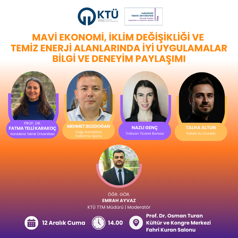 Mavi Ekonomi, İklim Değişikliği ve Temiz Enerji Alanlarında İyi Uygulamalar Bilgi ve Deneyim Paylaşımı