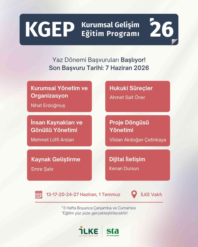 Kurumsal Gelişim Eğitim Programı Başvurusu