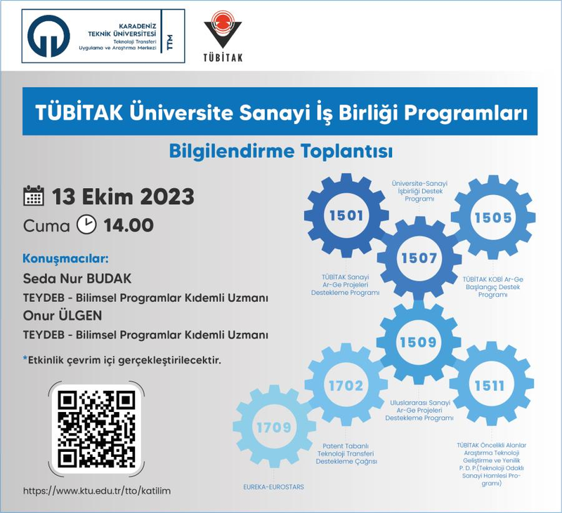 TÜBİTAK Üniversite Sanayi İş Birliği Programları Bilgilendirme Toplantısı