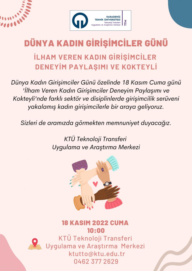 Dünya Kadın Girişimciler Günü'ne Özel 'İlham Veren Kadın Girişimciler Deneyim Paylaşımı ve Kokteyli'