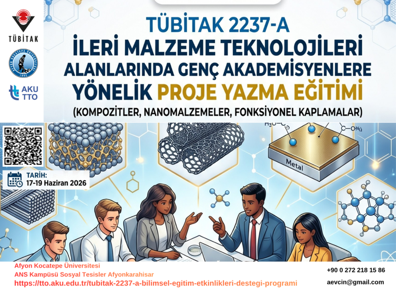 TÜBİTAK 2237-A Bilimsel Eğitim Etkinlikleri Desteği Programı İleri Malzeme Teknolojileri