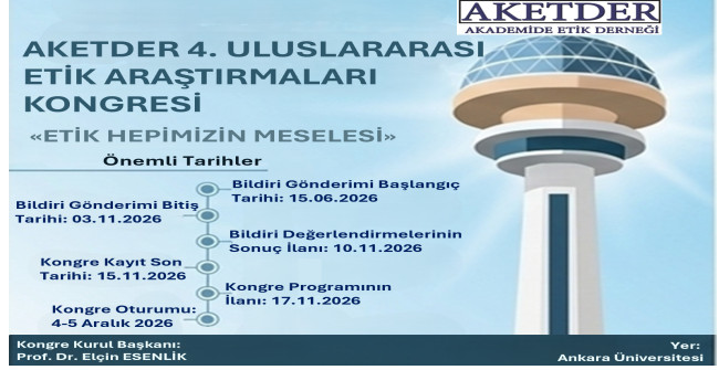 AKETDER 4. Uluslararası Etik Araştırmaları Kongresi