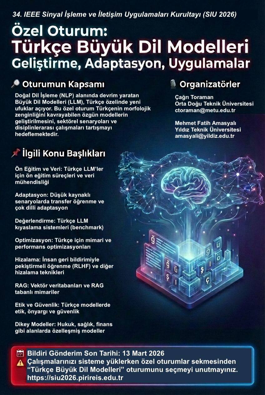Türkçe Büyük Dil Modelleri Özel Oturumu