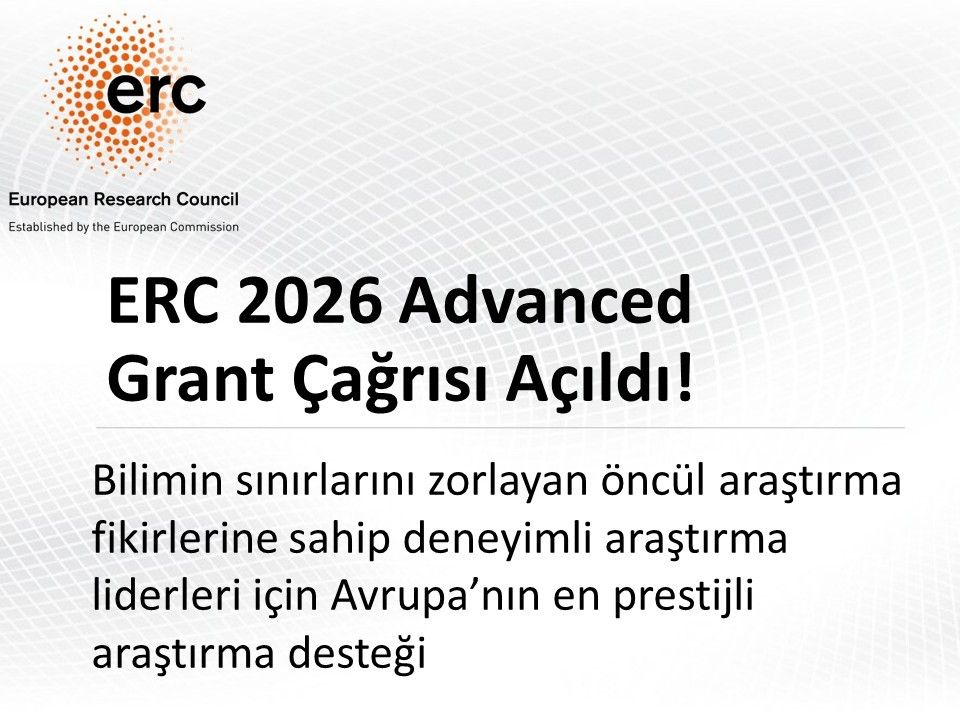 ERC 2026 Advanced Grant Çağrısı Başvurusu
