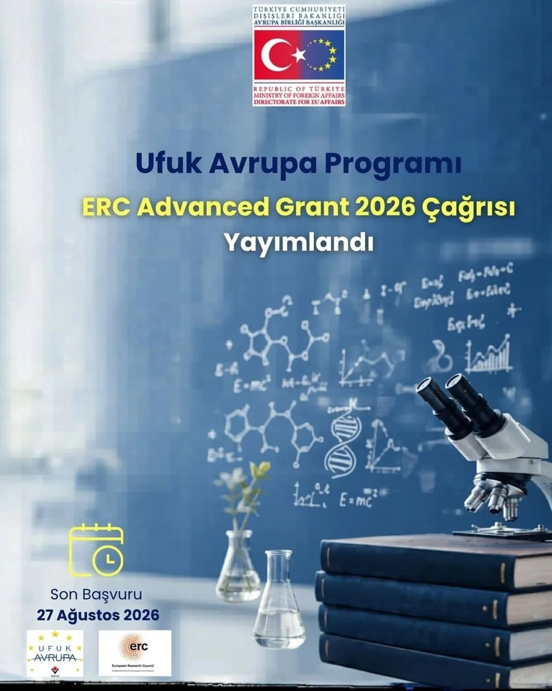 Ufuk Avrupa Programı ERC Advanced Grant 2026 Çağrısı