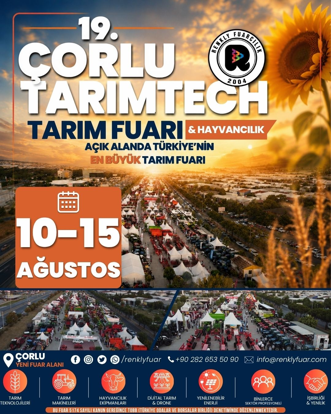 19. Çorlu Tarımtech Tarım ve Hayvancılık Fuarı