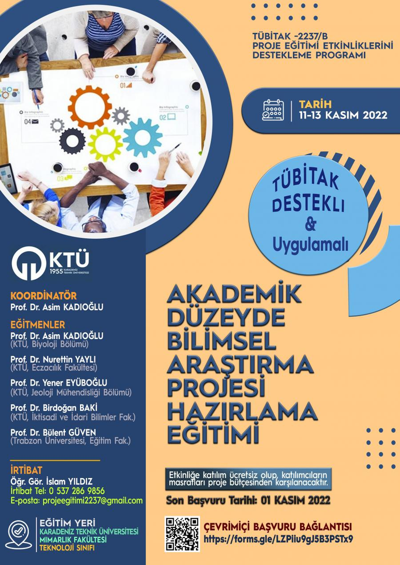 Akademik Düzeyde Bilimsel Araştırma Projesi Hazırlama Eğitimi Etkinliği