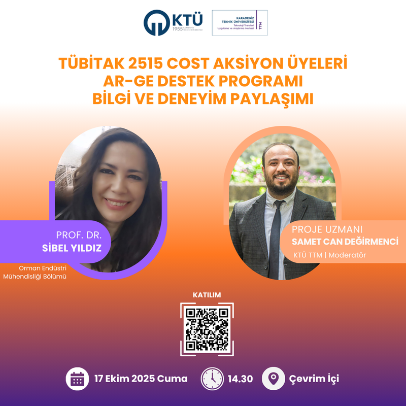 TÜBİTAK 2515 COST Aksiyon Üyeleri Ar-Ge Destek Programı Bilgi ve Deneyim Paylaşımı